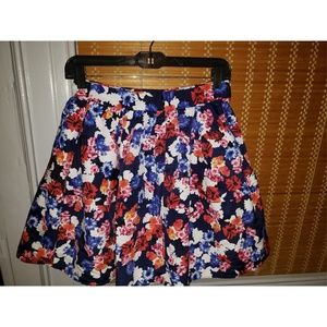 Express Floral Mini Skirt